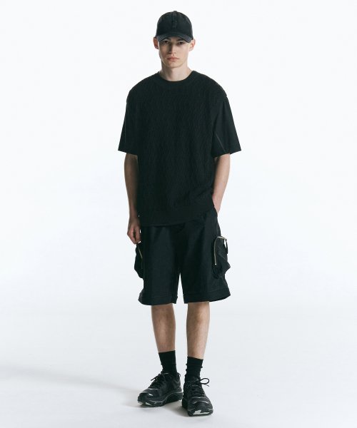 Прозрачный вязаный жилет косами BLACK