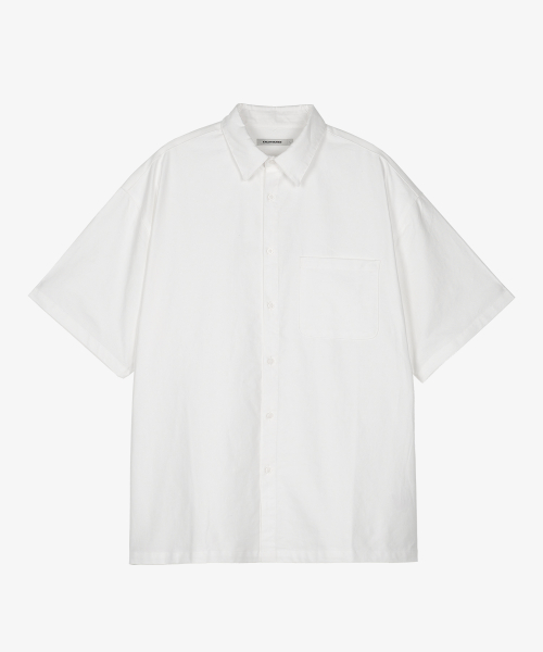 OVER FIT OXFORD HALF SHIRT