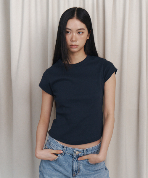 c 90S LINE BASIC t-SHIRT NAVY