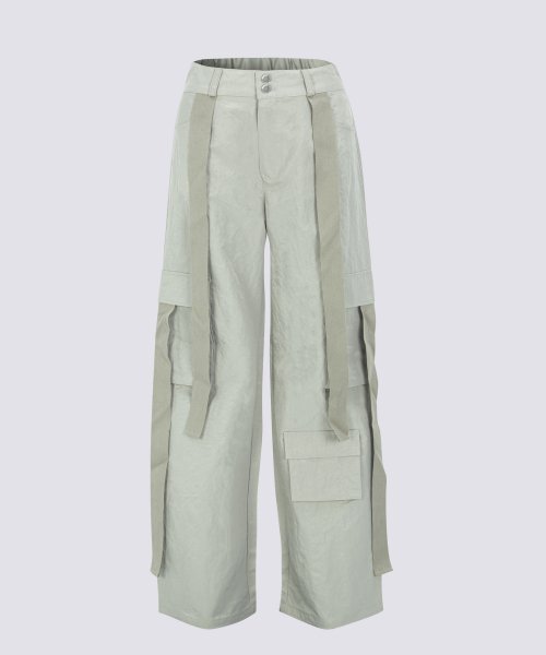 DIVERSE POKET STRAP CARGO PANTS(KHAKI BEIGE)