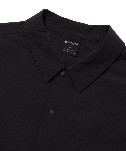 Seersucker рубашка с коротким рукавом Dark Charcoal (S23MMFSH18)