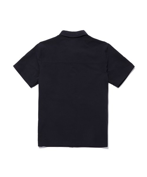 Seersucker рубашка с коротким рукавом Dark Navy (S23MMFSH18)