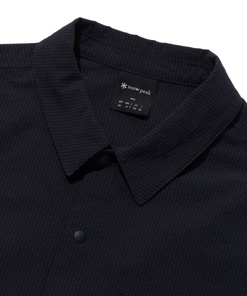 Seersucker рубашка с коротким рукавом Dark Navy (S23MMFSH18)