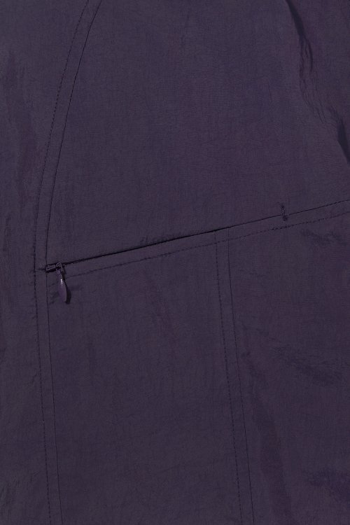 CURVED NYLON HALF JACKET [PURPLE]