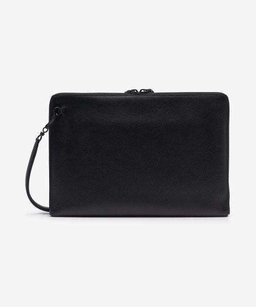 Black store clutch handbag