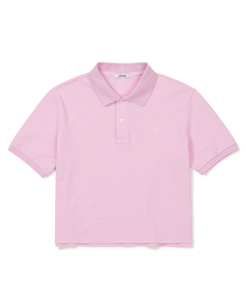 [23SS clove] pique crop t-shirt розовый