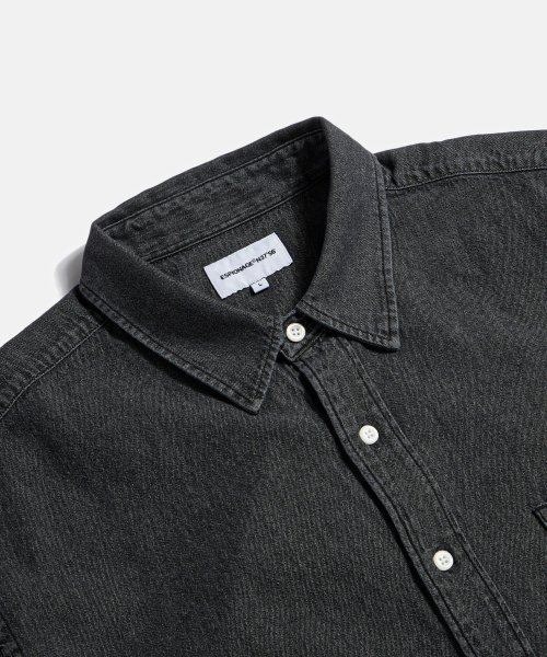 Crest Denim S/S Over Shirt Light Black thumbnail 4