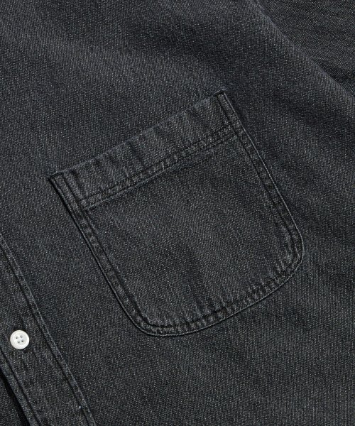 Crest Denim S/S Over Shirt Light Black thumbnail 5