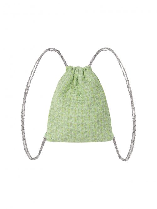 MUSINSA | NOIRNINE Bébé Tweed Chain String Bag [GREEN] | Kulturbeutel