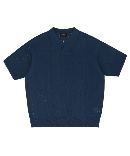 Трикотажное поло с коротким рукавом (Deep Indigo)