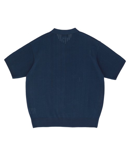 Трикотажное поло с коротким рукавом (Deep Indigo)