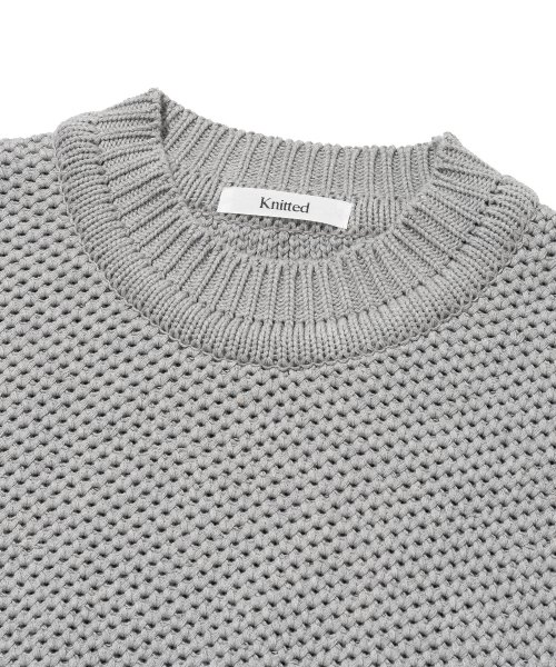 Хлопковый жилет с круглым вырезом MELANGE GREY