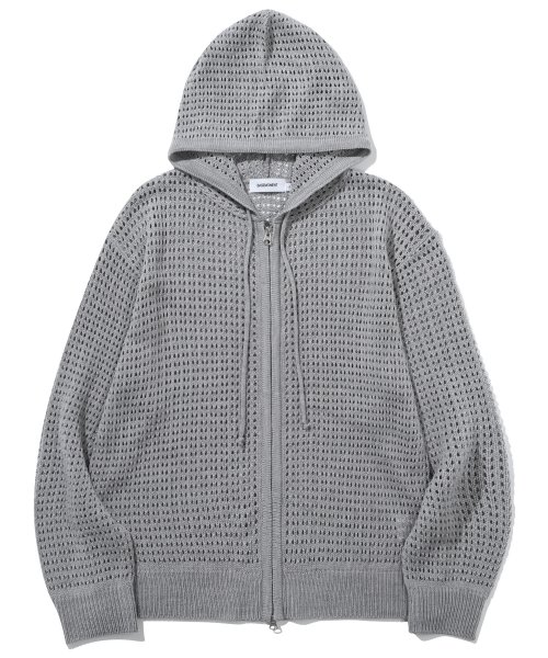 Вязаное худи на молнии melange grey