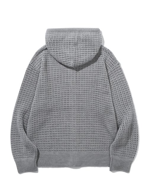 Вязаное худи на молнии melange grey