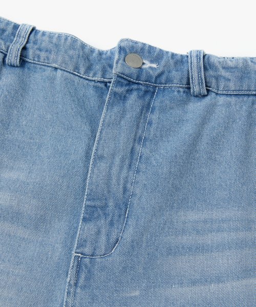 Washed карго джинсовые шорты — Light Indigo