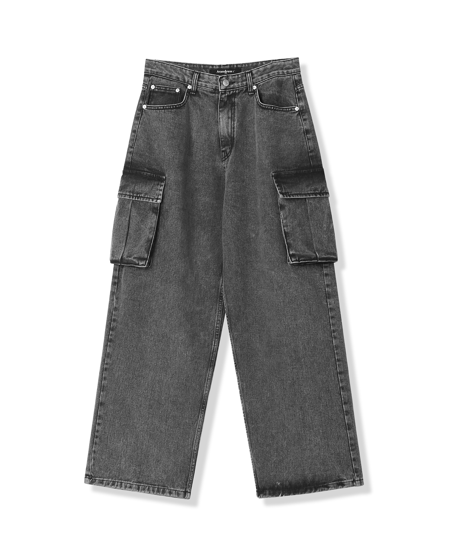 snow cargo denim BLACK