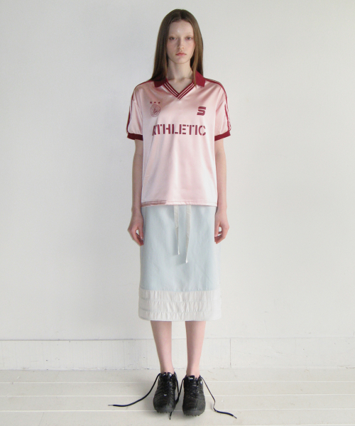 MUSINSA | SINOON SPORTY TRACK HALF SLEEVE SHIRTS (PINK)