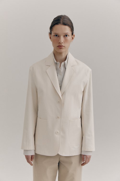 march cotton jacket (ivory)