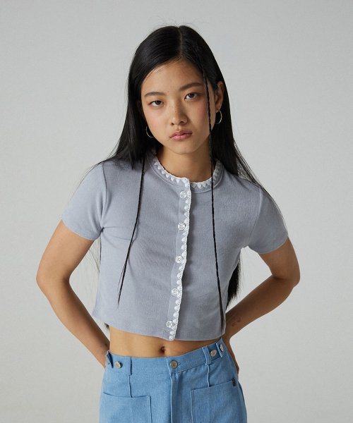 WAVE CROP CARDIGAN - 3 COLOR