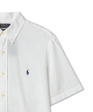 POLO RALPH LAUREN ポロ・ラルフ・ローレン ショートスリーブ シアサッカーシャツ - ホワイト 画像 4