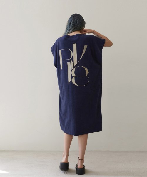 RVIS terry twoway poncho navy