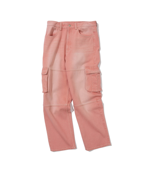 MUSINSA  PHYPS PHYPS® DENIM WASHED CARGO PANTS LIGHT PINK