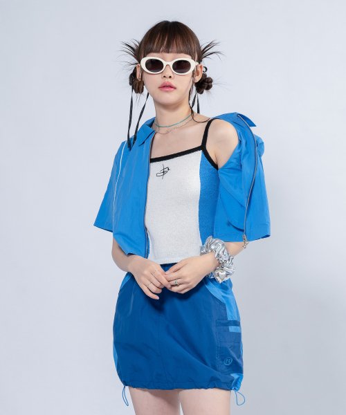 WINDY LOGO ZIP-UP JACKET _ BLUE
