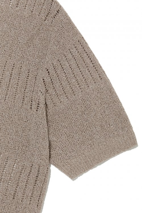 COLLAR PANNEL HALF KNIT [LIGHT BEIGE]