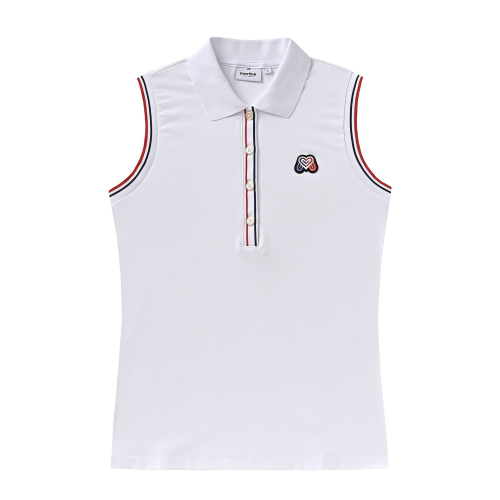Sleeveless Polo Shirts_White