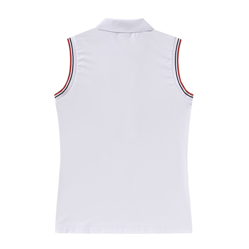 Sleeveless Polo Shirts_White