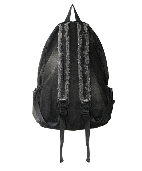 MUSINSA | IUGAMAKARAS Washed Denim Turtle Backpack (Black)