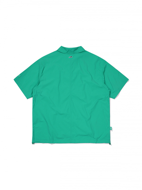 с коротким рукавом защелка анорак_Green