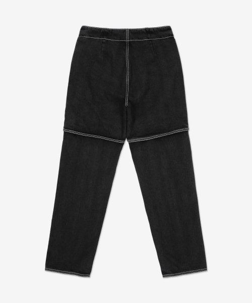 Прямые джинсы Doppio - Washed Black / MRTWMBOT053DEN0127628
