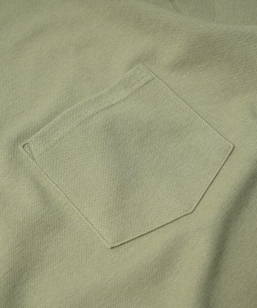 COLLAR LAYERED PIQUE SHIRT _ LIGHT KHAKI