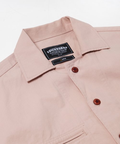 FRENCH WORK HALF SHIRT JACKET _ INDIAN PINK