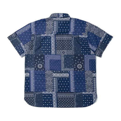 BANDANA PATCH SHORT SLEEVE SHIRTS NAVY
