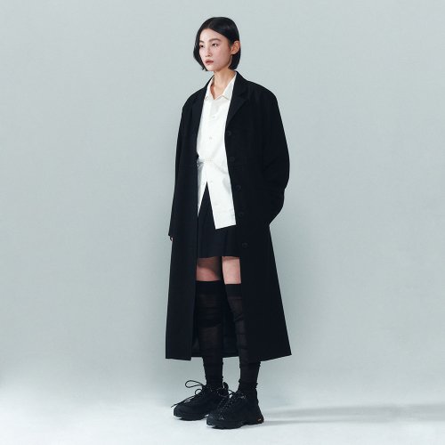 Western Coat With Raw Edge [Black]