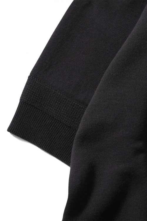 Dana Cotton Pullover Collar Knit Ash Black