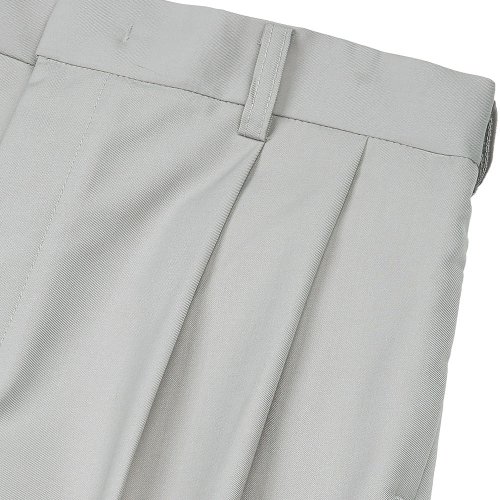 Essential Banding Wide Slacks (White Gray)