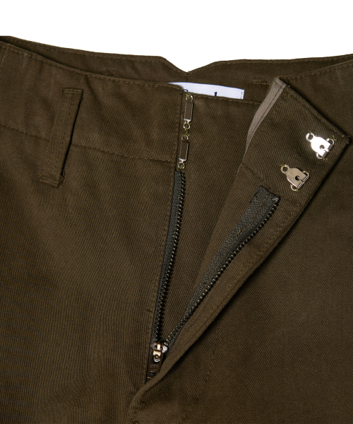 Брюки со сборками сбоку (Khaki)