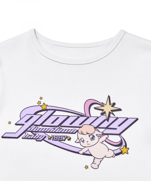 GLOWNY DOWNTOWN BABY TEE ver.2 LAVENDER-
