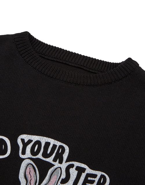 [Mmlg] MIND YOUR STEP KNIT (EVERY BLACK)