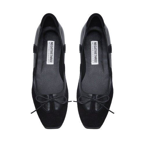 Black cheap ribbon flats