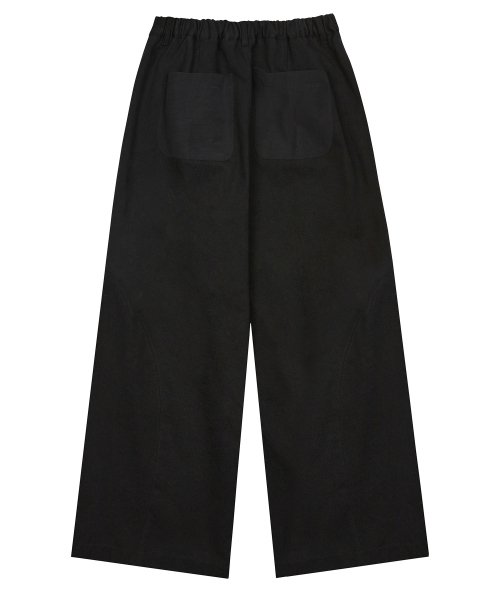 러브이즈트루(LUVISTRUE) PY CURVED WIDE PANTS(BLACK) - 사이즈