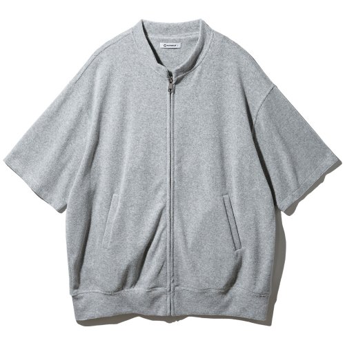 Однотонный махровый зип-худи с коротким рукавом DLX4602 (4 COLOR)