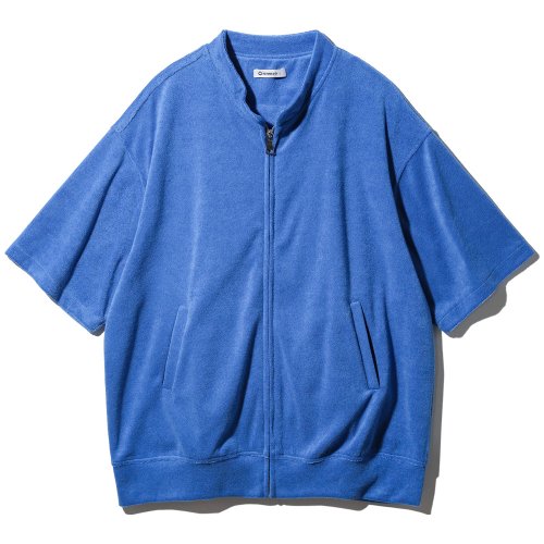 Однотонный махровый зип-худи с коротким рукавом DLX4602 (4 COLOR)
