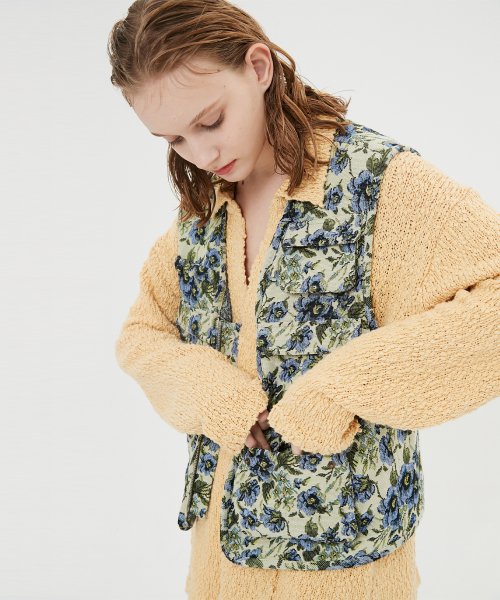 UNISEX, Elie Flower Fisherman Vest Blue Flower