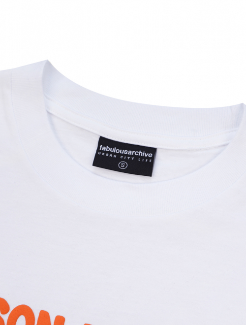 Оверсайз безрукавка UNISEX с принтом, белая (FCD2TS608M)