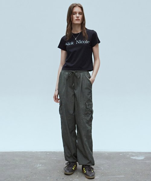 MUSINSA | NICK&NICOLE NICOLE STRING CARGO PANTS_KHAKI