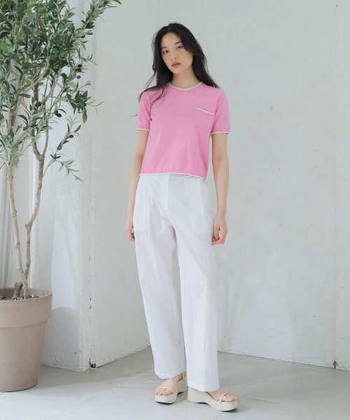 SUMMER TUCK PANTS WHITE